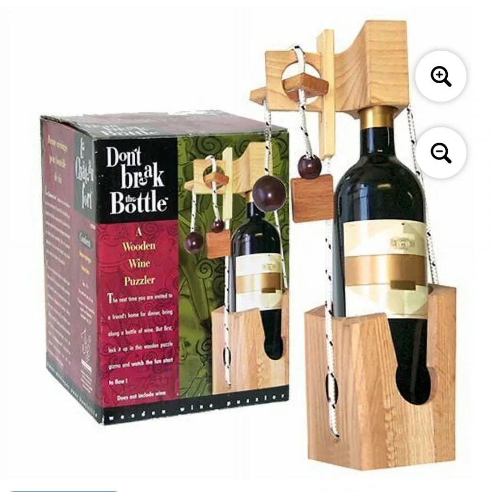DONT BREAK THE BOTTLE  Wine Puzzle Game. It’s a REAL RIDDLE Great Fun Gift
